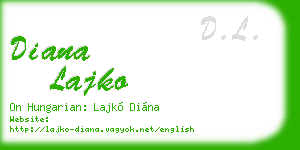 diana lajko business card